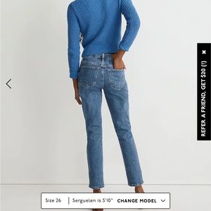 Madewell The Midrise Perfect Vintage Jean in Knowland Wash